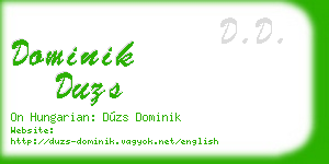 dominik duzs business card